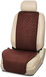 IVICY Suede Car Seat Cover for Cars - Non-Slip Soft & Breathable - Front Car Seat Protector Covers Universal Fits Most Automotive, Vans, SUVs, Trucks - 1 Unit - Brown