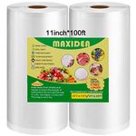 Vacuum Sealer Bags 11" x 50' 2 Rolls (Total 100ft) Commercial Grade Food Saver Bags Seal a Meal BPA Free Heavy Duty Great for Vac Storage Meal Prep or Sous Vide