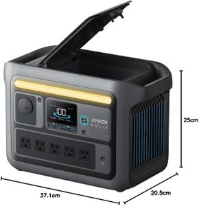 Anker SOLIX C800 Portable Power Station – 1200W Solar Generator, 768Wh LiFePO4 Battery