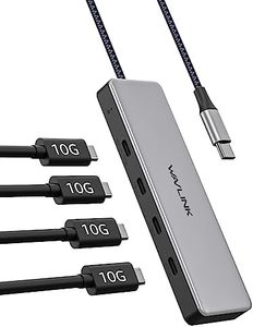 Wavlink 10Gbps USB C Hub - Aluminum USB 3.2 Gen 2 Hub with 4 USB C Data Ports, Support 85W Power Delivery, USB Port Splitter for MacBook Pro/Air iMac iPad Pro Dell Chromebook