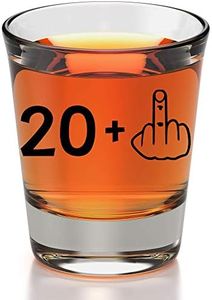 21st Birthday Shot Glass - 21st Birthday Gifts for Him Or Her - Silly Bday Decorations for Men, Women, Daughter, Sister, Best Friend, Co-Worker - 21 + 1 Middle Finger