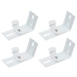 Housoutil 4pcs Curtain Brackets for Blinds, Metal Blind Holder Replacements L Shaped Bracket for Blinds Shades Window Doors Home Accessories