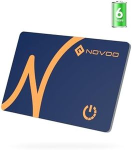 NOVOO SmartCard Wallet Tracker - 1.6mm Thin, 6-Year Battery Life, IP68 Waterproof, Smart Bluetooth Locator Tag Work with Apple Find My(iOS Only), Slim GPS Item Finder for Keys, Luggage, Passport, Car