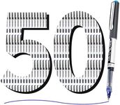 EYEYE 0.7mm Liquid Ink Blue Pens Roller Ball, 50 Pack Rollerball Pen Medium Point Quick Dry, Blue Ink Pens Fine Point Smooth Writing Pens for Journaling, Note Taking, Office and School Supplies