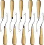 RONYOUNG 10PCS 6.5 Inch Wooden Latch Hook Tool for Rug Making and Art Crafts