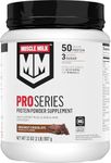 Muscle Milk Pro Series Protein Powder Supplement, Knockout Chocolate, 2 Pound, 11 Servings, 50g Protein, 3g Sugar, 20 Vitamins & Minerals, NSF Certified for Sport, Workout Recovery, Packaging May Vary