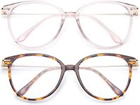 Gaoye Blue Light Blocking Glasses Women/Men, Fashion Cat Eye Fake Eyeglasses UV Ray Filter Computer Gaming Glasses (Pink+Tea Leopard)