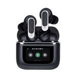LuminaBud: Wireless Headphone Earphones with LED Power Touch Control Display Protective case, Active Noise Cancellation Built-in Mic for TV, Smartphone, Laptop, and Sports Activities. (Black)