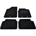 Carsio Tailored Black Carpet Car Mats for Hyundai i10 09-14 - 4 Piece Set with 3 Fixing Holes