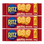 Salted Cracker Bundle Containing Ritz Breaks Crackers Original 190g (3 Pack)