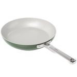 Ember Cookware ArcillaTM Ceramic Non-Stick Frying Pan 24cm | Stainless Steel Handle | with Spatula | Induction Safe | Non Toxic Frypan | PFAS, PTFE & PFOA Free | Capri Series | Green