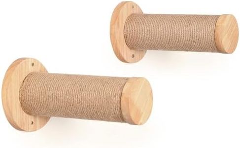 FUKUMARU Scale da Parete per Gatti, 2 Confezione, Mobili da Arrampicata per Gatti da 30cm,Colonna Tiragraffi Fatto di Lengo Massiccio con Iuta, Materiale Migliore con Design per Gatti di arrampicarsi.