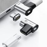 DuHeSin USB C Magnetic Adapter, (2 Pack) Magnetic USB C Adapter, 24Pins USB3.1 10Gbps Data Transfer 4K 60Hz Video PD 100w Charge Compatible with MacBook Pro/Air USB-C Laptop