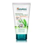 Himalaya Moisturizing Aloe Vera Face Wash & Cleanser, Soap-Free for Normal to Dry Skin, Free from Parabens, SLS and Phthalates, 150 ml (5.07 oz)