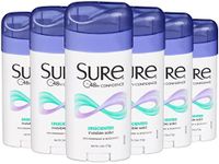 Sure Women's Invisible Solid Antiperspirant Deodorant, Unscented, 2.6 Ounce (Pack of 6)