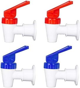 OHOH 4 Sets BPA-Free Replacement Cooler Faucet, 2 Blue and 2 Red Reusable Water Dispenser Tap Set, Internal Thread Plastic Spigot