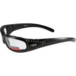 Global Vision Eyewear Global Vision Marilyn 3 Transforming Photochromic Lenses Gloss Black Frames with 42 Rhinestones