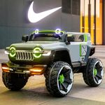 Srecap WN 502 Rechargeable Battery Operated Jeep for Kids,Cars with Light & Music | Ride on Toy Baby Big Battery Car | Electric Jeep for Kids to Drive 2 to 7 Years Boy Girl (Grey)