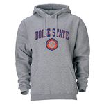 Ivysport Hooded Sweatshirt, Unisex, Cotton/Poly Blend, Heritage Logo, Boise State Broncos - Charcoal Grey, Large