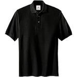 Medium Black Quality Polo Shirts with Front Placket and Button Ideal for Work wear or Casual wear