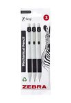 Zebra Z-Grip Mechanical Pencil 0.5mm, White barrel 3 pack