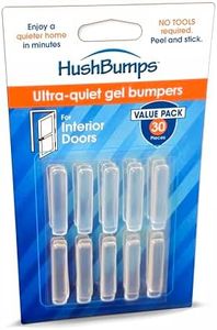 HushBumps Ultra-Quiet, Energy Absorbing Compound Bumpers for Interior Doors – 30 Pieces - Multi-Compound Polyurethane Absorbs Shock & Dampens Sound – Reduces Closing Noise and Vibration