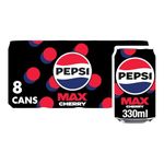 Pepsi Max Cherry Maximum Cherry Cans, 8 x 330ml