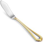KEAWELL Pearl Edge 4-Piece Premium Butter Knives: 18/10 Stainless Steel Spreaders with a Refined Bead Design, Brightly Polished, 6.9 Inches. Ideal for Spreading Butter, Cheese, and Condiments. Dishwasher Safe.