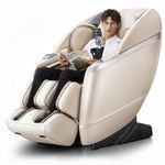 HealthRelife 4D Massage Chair Full Body, 166° Flexible Track Shiatsu, 18 Modes, 11 Technique, 37 Airbag Massage, with Yoga Stretch, Foot Massage, Zero Gravity Massage Recliner(Beige)