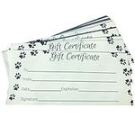 Paw Print Gift Certificates (25, 4"