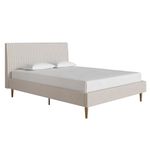 Mr. Kate Daphne Upholstered Bed, Queen, Ivory Velvet