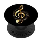 Music Note Clef for Musicians and Music Teacher PopSockets Swappable PopGrip