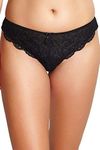 Panache Women's Andorra Lace Thong Panty, Black, 20