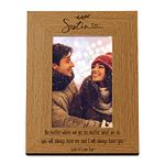 Personalised Sister Sentiment Gift Wooden Photo Picture Frame Portrait (5 x 7 Inch)