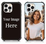 milika Personalized Custom Phone Case for iPhone 12/12 Pro - Design Your Own Customized Custom Picture Photo Case Make Your Own Case Black