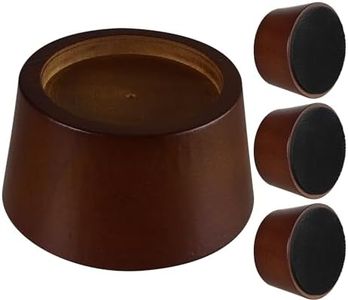 Wood Bed Furniture Risers Blocks - 2 inch Set of 4 Bed Risers, Heavy Duty Solid Wood Round Risers support 8000 lbs, Sofa Riser with Non-Slip Pad, Create Storage Space and Easy cleaning for the sweeper