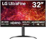 LG UltraFine Monitor 32UR550K-B - 4K UHD VA 32 inch, 60Hz, 4ms GtG, HDR10, Home/Office Display, Tilt/Height/Pivot Adjustment, Built-in Speakers, HDMI, DP, Black