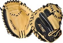 All-Star® Pro-Elite™ Professional Baseball Catching Mitt - Black & Tan 33.5 INCH