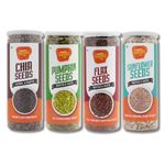 Tasty Giants Seeds Combo Pack 740G|Chia Seeds, Sunflower Seeds, Pumpkin Seeds, Flax Seeds|Seeds For Eating|Roasted Seeds|Seeds For Weight Loss|Source Of Antioxidants|Diet Food|Healthy Snacks