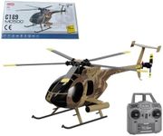 MindXplore C189 RC 1/28 MD500 Helicopter Model - 4CH Single-Rotor Little Bird Aircraft Model - Suitable for Advanced Players - RTF Version