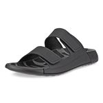 ECCO Womens Slide Sandal, Black, 8-8.5 US