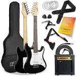 3rd Avenue XF 3/4 Size Electric Guitar Ultimate Kit with 10W Amp, Cable, Stand, Gig Bag, Strap, Spare Strings, Picks, Capo – Black