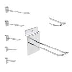 20 X HD Looped Euro Hooks for Slatwall, Accessories, Chrome Finish Slatwall Euro Hooks in 5 Sizes 4’’, 6’’, 8’’, 10’’, and 12’’ OR 10cm, 15cm, 20cm, 25cm, 30cm (6 INCH)