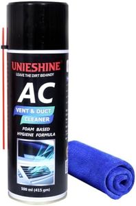 UNIESHINE AC Vent & Duct Cleaner Foam Spray 500ml (415g) - Odour Neutralizer with Pipe & Microfiber Cloth for Effective Hygiene & Deep Cleaning - Pack of 1