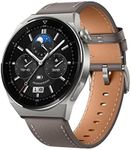 HUAWEI Watch GT 3 Pro 46 mm Smartwatch, Titanium Case, Sapphire Crystal, Diving Mode, Long Battery Life, Wireless Charging, Heart Fequence and SpO2 Monitoring, Grey