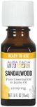 Aura Cacia Sandalwood Essential Oil in Jojoba Oil, 0.5 fl. oz., Woodsy, Balsamic-like Aroma For Skin Care & Centering