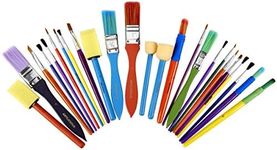 Artlicious Paint Brushes - Acrylic Paint Set and Detail Paint Brushes for Kids - Use with Craft, Watercolor, Oil, Gouache Paints, Face Art, Washable Paints, Miniature Detailing and Rock Painting