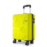 Safari Pentagon Pro Trolley Bag, Hard Case Polypropylene, 360º Wheeling with 8 Wheels, Carry On Luggage for Men & Women, Travel Bag, Suitcase for Travel, Green Lime, Small Cabin 55Cm