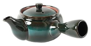 Minoribo Mino ware Japanese Pottery Teapot Kyusu Aurora Ever Green with Infuser made in Japan (Japan Import) SYK005 (Ever Green)