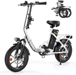 isinwheel U4 Electric Bike for Adults, 750W Peak Motor with Max 55Miles PAS Range & 19MPH EBike,16" Folding Electric Bicycles with 374.10Wh Battery, Step-Thru Commuter E Bikes for Adults and Teens
